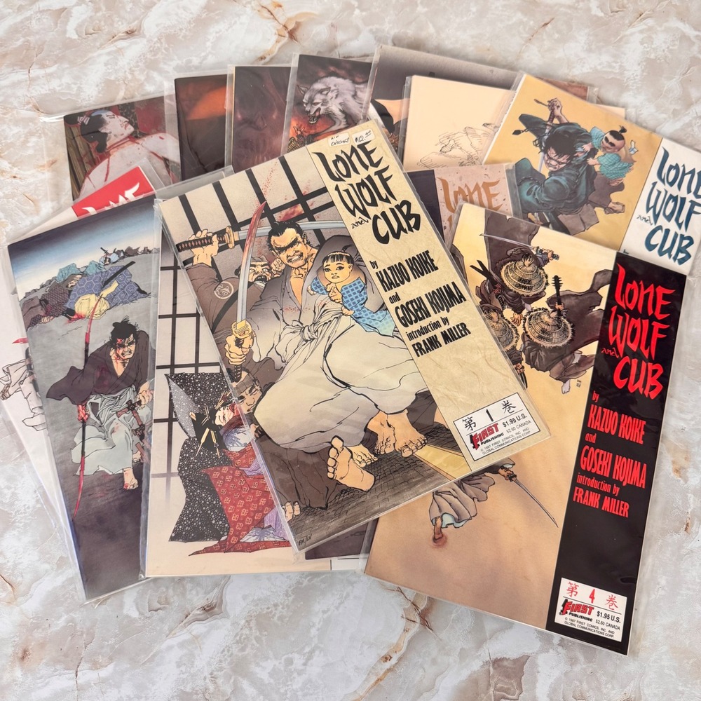 First Comics Lone Wolf and Cub Manga Lot 13 Issues English Frank Miller Samurai